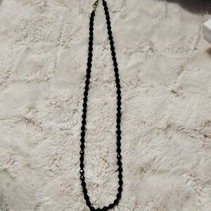 Elegant Black Faceted Bead Necklace for Women